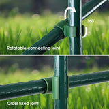 Adjustable Plant Trellis Connectors, Plastic Garden Stakes Clips for 0.78 inch Diameter Poles Connecting Joints for Tomato Cage Cucumber Teepee Climbing Plants Frame