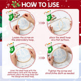 Christmas Embroidery Kit, DIY Hand Embroidery Kit, Beginner Embroidery Kit for Adults, Embroidery Christmas Ornament Kits (B)