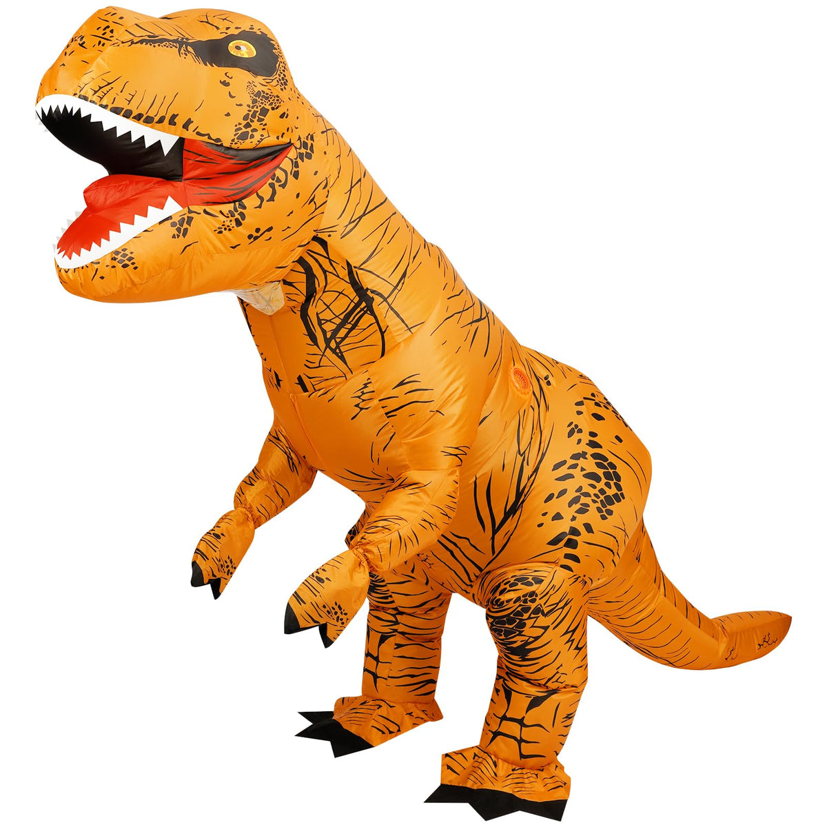 viwzon Inflatable T-Rex Costume, Adults Dinosaur Blow Up Suit for Halloween Cosplay Themed Parties, Dino Costume