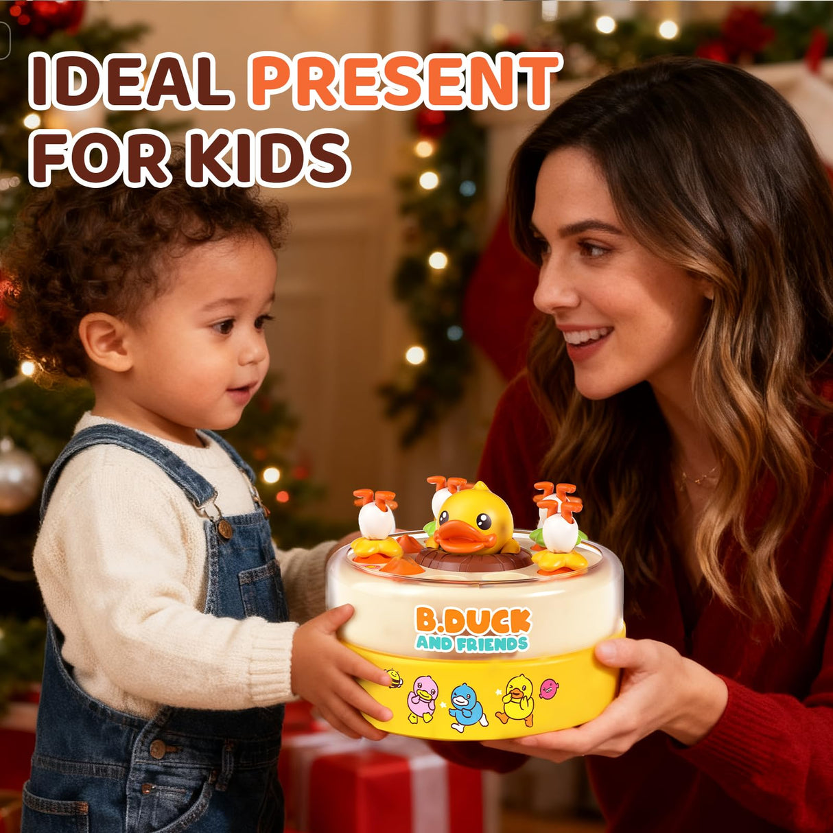 B.Duck Games for Kids Age 4-6, Board Games Bounce and Catch Duck Toys for Kids 4-8, Family Board Games for 5-7 Boys Girls, Birthday Gifts Christmas Party Games for Toddlers 3-5