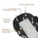 rosgel Lawn Aerator Shoes Pre-Assembled - 26 Heavy Duty Steel Spikes (2.4"), Stainless Steel Base Plate, Adjustable Metal Buckle Straps - Walk Behind Grass Aerator Sandals for Yard Lawn Care