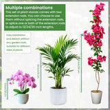 Plant Support Stakes 6 Pack, 12/24/36 Inch Heavy Duty Metal Plant Stakes, Adjustable Garden Plant Support Cages/Rings for Outdoor Indoor Plants, Plant Stick Support for Amaryllis Tomato Peony Orchid