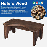 AZEN 2 Pack Wood Toilet Stool Squat Adult, Poop Stool for Bathroom Adults, Portable Toilet Potty Stool for Adults, 7 Inch Height (Black)