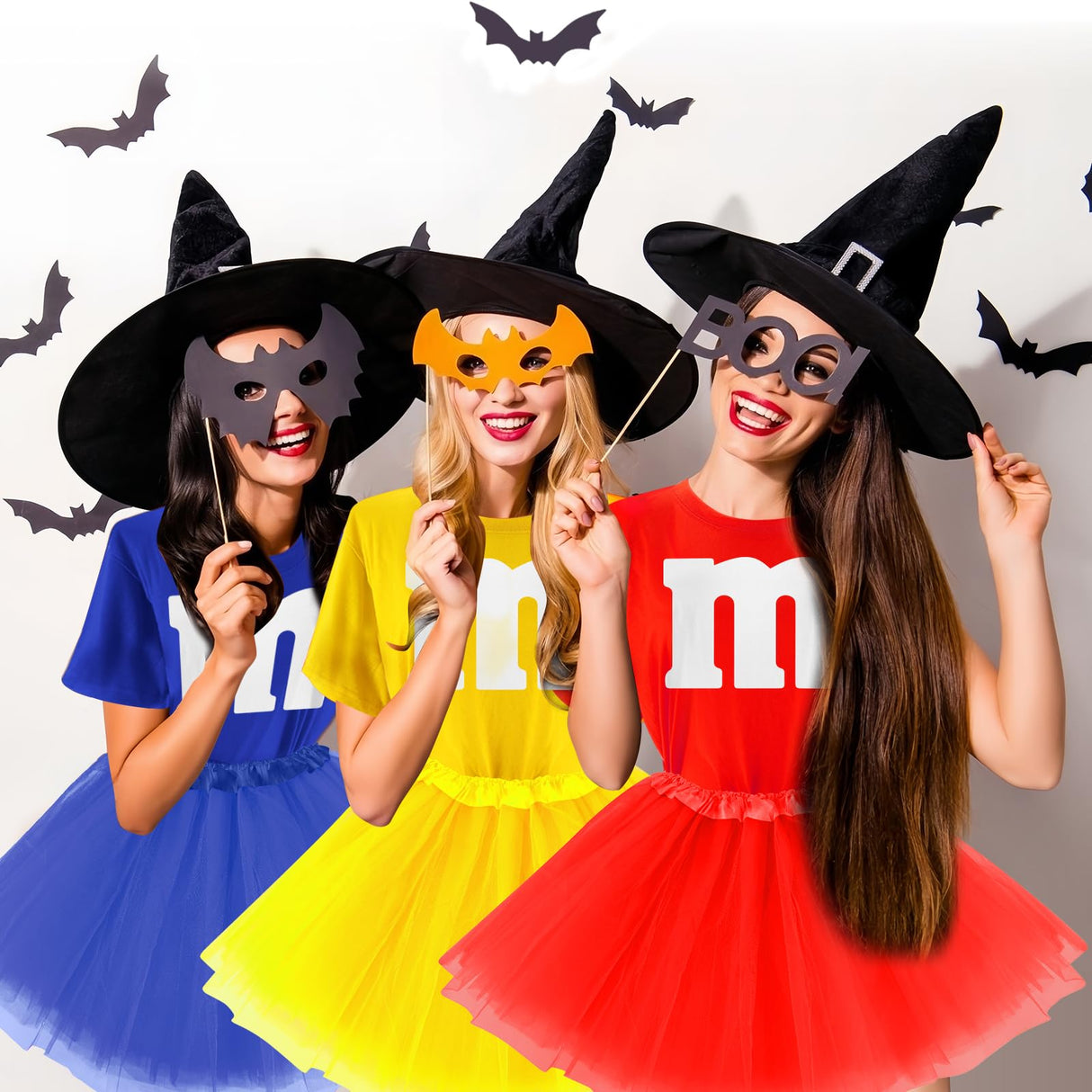 FONYFA Letter M Halloween Costumes T-Shirt Tutu Skirts, Team Group T-Shirt, Funny Costumes for Halloween Christmas Party Costume