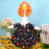JcHrmers Back to School Porch Goose Outfits Teacher Goose Outfits Lawn Goose Clothes Fits 23" Cement Plastic Goose Statue for School Classroom Outdoor Garden Lawn Yard Patio Decor