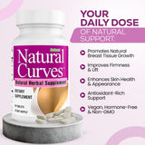 Natural Breast Enhancement Pills for Women & Men – Vegan Herbal Supplement for Fuller, Firmer, Perkier Breasts – Fast-Acting Bust Enhancer with Saw Palmetto – 60 Plant-Based Capsules
