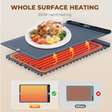 Homelove Warming Mat for Food - Fast Full Surface Electric Warming Tray with 7 Temp-Settings & 8H Timer, Portable Roll Up Food Warmer with Heat Insulation Pad for Gatherings Parties Buffet XL-Navy