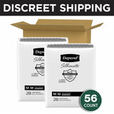 Depend Silhouette Adult Diapers, Incontinence & Postpartum Bladder Leak Underwear for Women, Maximum Absorbency, Medium, Black, 56 Count (2 Packs of 28), Packaging May Vary