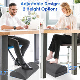 CushZone Foot Rest,Desk & Gaming Accessories,Foot Rest for Under Desk at Work,Comfortable Footrest with 2 Adjustable Heights & Removable Cover, Office Desk Accessories（Gray）
