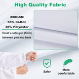 LONGADS Professional Bee Suit for Men Women, Beekeeping Suit Beekeeper Suit with Glove &Ventilated Hood, Multi-Size Bee Outfit for Backyard and Bee Keeper for Bee Keeper Catcher Christmas Costume