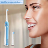 16pcs Interspace Replacement Heads Compatible with Oral B Electric Toothbrushes for Cleaning Crevices, Bridges and Implants.