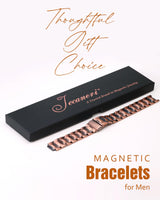 Jecanori 3X Strength Copper Bracelets for Men, Magnetic Bracelets for Men with 3800 Gauss Magnets, Premium Fold-Over Clasp