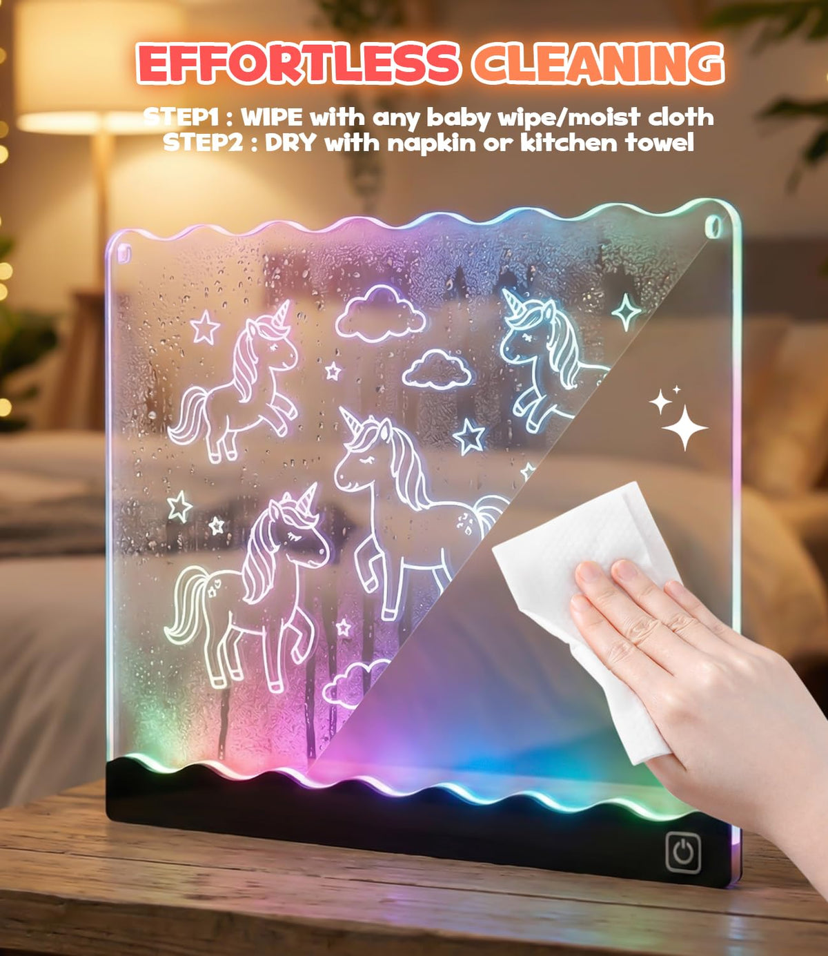 LED Drawing Board for Girls, Arts Gifts Kit and Crafts Toys for 3+ Year Old