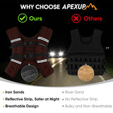 APEXUP Weighted Vest with 5lbs/10lbs/15lbs/20lbs/25lbs/30lbs Weights and Reflective Stripe, Weight Vest Men Women for Workout, Strength Training, Running (Claret, 30lbs)