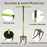 KLDOLLAR Hand Tiller Cultivator, Manual Twist Tiller with Sharp Arrow Tines