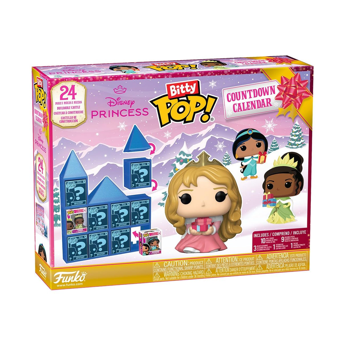 Funko Pop! Bitty Countdown Calendar: Disney Princess - 24 Days of Surprises - Collectible Vinyl Mini Figures - Mystery Box - Gift Idea - Holiday Present for Kids - Christmas or Birthday Countdown