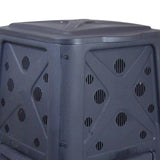 Redmon Outdoor Compost Bin with Lift Off Lid, 4-Door Access & Vent Holes, 65 Gallon, Black - Composting Bin Container for Kitchen Food Waste Recycling