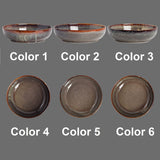 KYBSCZ 30oz Ceramic bowls set of 4-8" serving bowls for Kitchen,Pasta,Salad-Dishwasher & Microwave Safe Perfect for Housewarming, Thanksgiving, Christmas-Caramel Brown