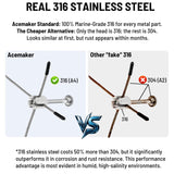 Acemaker Wire Trellis Kit, 20-Set 1/8” Crosshead Kit with 98ft Cable