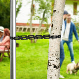 codree 50 FT Plastic Chain Lock Tree Tie, 1/2 Inch Wide Adjustable Tree Support Straps for Staking, Flexible Reusable Cable Plant Trees Ties for Leaning Tree Garden Accessories