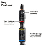 Klein Tools 32517HD KNECT 17-in-1 Impact-Rated Hybrid Screwdriver/Nut Driver, Magnetic, Flip Socket, 11 Bits, 3 Nut Drivers, Bit Holder, Square Adapter