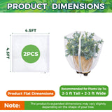 Blueberry Bush Netting Cover 2 Pack 4.5 x 4.5 ft, Bird Netting with Zipper & Drawstring, Reusable Berry Bush Netting for Blueberries & Garden Plants, Bird Deer Insect and Poultry Barrier