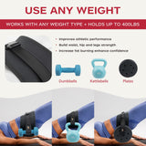 INDEEMAX Hip Thrust Belt, Booty Trainer for Women Men, Portable Exercise Hip Thrust Pad for Dumbbells Kettlebells Weights Plates, Adjustable Glute Workout Equipment Band for Home Gym