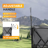 NEWBULIG Double Decker Foldable Wagon Cart, 440lbs