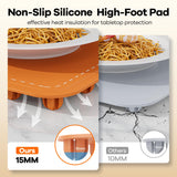 Food Warming Mat for Buffet,Electric Warming Tray with 4 Temperatures Setings and 1/3/5h Timer,Full Surface Heating Food Warmers for Parties Buffets Holidays Daily Use to Keep Food Warm(Orange)