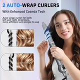5 in 1 Hair Dryer Brush, QUICO Hair Styler 110,000 RPM 7X Faster Hair Dryers for Women 500 Million Negative Ionic Volumize Blow Dryer Brush, Hair Straightener, Air wrap Hair Styler Curl No Heat Damage