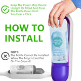 Power Mop Refillable Bottle for Swiffer PowerMop, Empty Reusable Bottle for Power Mop, 26 FL OZ Leak-Proof HDPE Solution Container with 5 Silicone Gaskets & Folding Funnel