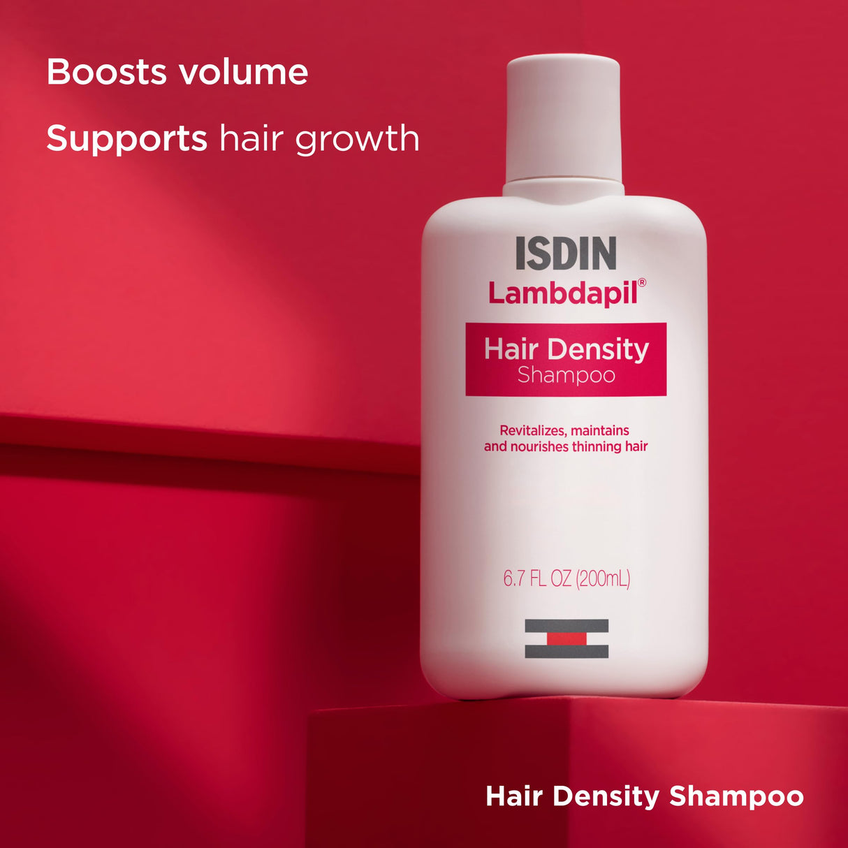 ISDIN Lambdapil hair volumizing Shampoo: Hair density shampoo for thinning hair 6.7FL OZ (200ml).