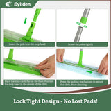 Eyliden 16.5" Large Sweeper Mop, 3 Types of 22 Disposable Dry & Wet Cloths