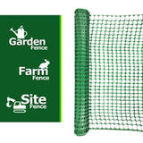 Ashman Plastic Mesh Fence, 4'x50' Feet, 1 Roll, Green, Construction Barrier Netting, Garden Fencing, Fences Wrap, Above Ground, for Snow, Poultry, Chicken, Deer, Patio, Garden Netting, Green 50FT.