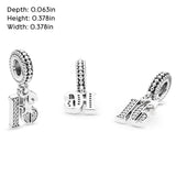 PANDORA 16th Celebration Dangle Charm - Bracelet Charm for PANDORA Moments Bracelets - Sterling Silver with Clear Cubic Zirconia - Gift for Her - Jewelry for Women with Gift Box