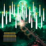Sunjas 20 PCS Floating Candles with Wand LED Magic Hanging Candle Battery Operated Candle with 21 Batteries Include Flickering Warm Light Floating Candles for Christmas Halloween Decoration
