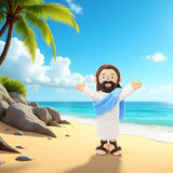 Yelakey 13" Jesus Plush, Jesus Stuffed Doll Plushie for Easter Christmas Church (Brown)