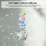 Elivida Christian Gifts for Women, Heart-Shaped Suncatcher with Cross - Religious Birthday Ornament with Scripture The Lord is My Light and My Salvation - Inspirational Catholic Spiritual Gifts