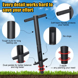 Bulb Planter & Sod Plugger - 34" Long Handle Grass Plugger Tool for Lawn Repair, Heavy Duty Garden Hole Digger with Easy Plug Release for Zoysia Plugs, Bare Spots, Tulip Planting,Turf Transplanting