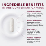 Saccharomyces 10B - Saccharomyces Boulardii, 10 Billion CFU Per Serving, Patented Strain: Lynside CNCM I-3799, Probiotic Capsules, Probiotics for Men and Women - 60 Count