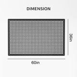 ROVSUN Rubber Floor Mat with Holes, 36''x 60'' Anti-Fatigue/Non-Slip Drainage Mat, for Industrial Kitchen Restaurant Bar Bathroom Utility Garage Pool Entry Door Mat, Indoor (36''x 60'' Black 2Pcs)