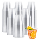 JOLLY CHEF 300 Pack Clear Plastic Cups, 9 oz Crystal Clear PET Party Cups, Classic Clear Disposable Wine Cups for Wedding, Thanksgiving, Birthday, Halloween, Christmas Party