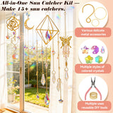Ecoofor 407 pcs DIY Sun Catchers for Adults, DIY Suncatchers Making Kits,Hanging Decorative Suncatcher, Crystals Rainbow Maker for Indoor Home Decor