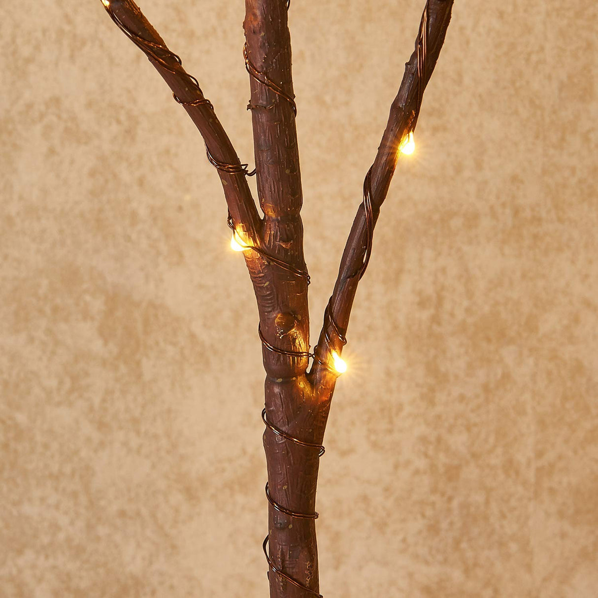 Hairui Lighted Brown Branches Battery Operated with Timer 30IN 100 LED Fairy Lights, Willow Branch Lights for Home Bedroom Fireplace Christmas Holiday Decoration Indoor Outdoor Use (Vase Excluded)