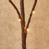 Hairui Lighted Brown Branches Battery Operated with Timer 30IN 100 LED Fairy Lights, Willow Branch Lights for Home Bedroom Fireplace Christmas Holiday Decoration Indoor Outdoor Use (Vase Excluded)