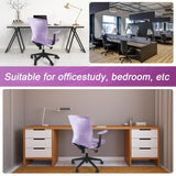 Tallew 4 Pcs Office Chair Covers Set Computer Universal Protective Stretchable Chair Seat Covers Desk Armrest Slipcovers Pads Office Cushion Backrest for Rotating(Purple)