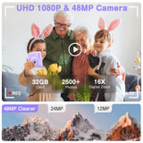 Kids Camera Instant Print, Dual-Lens 48MP Digital Camera,Purple,Aasonida