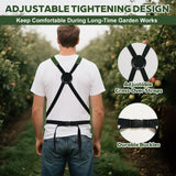 Floradrift Gardening Apron,Canvas Garden Apron with Pockets for Women and Men,Harvest Apron with Harvesting Pouch,Gifts for Gardeners,Green