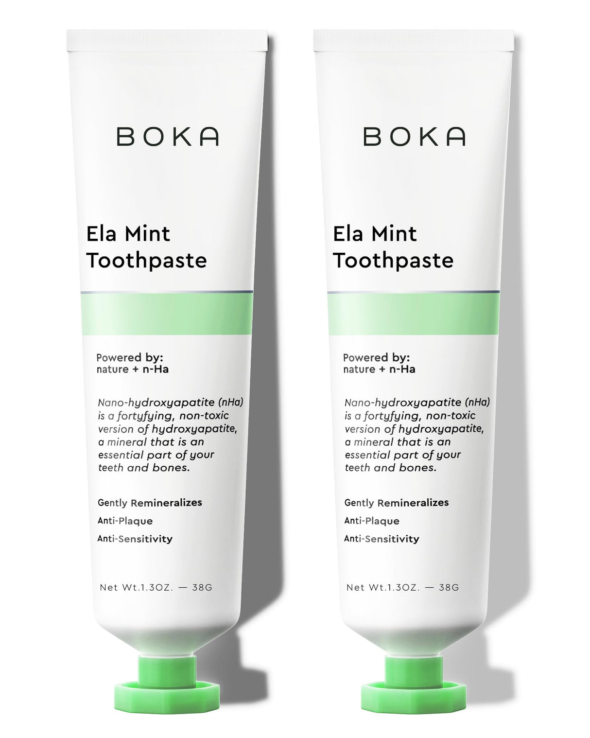 Boka Fluoride Free Toothpaste Nano Hydroxyapatite, Helps Remineralize, Appropriate for Sensitive Teeth, Whitening - for Adult, Kids Oral Care - Refresh Mint Flavor, 4 Fl Oz 3Pk