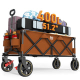 Timber Ridge 51.2'' Extended Collapsible Wagon Cart with Brakes